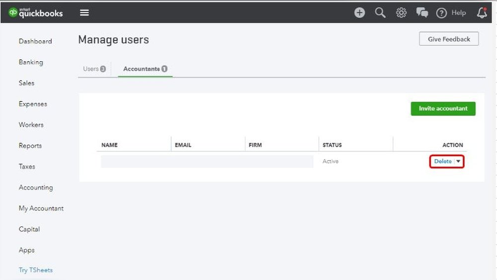 How To Remove An Accountant From Quickbooks Online